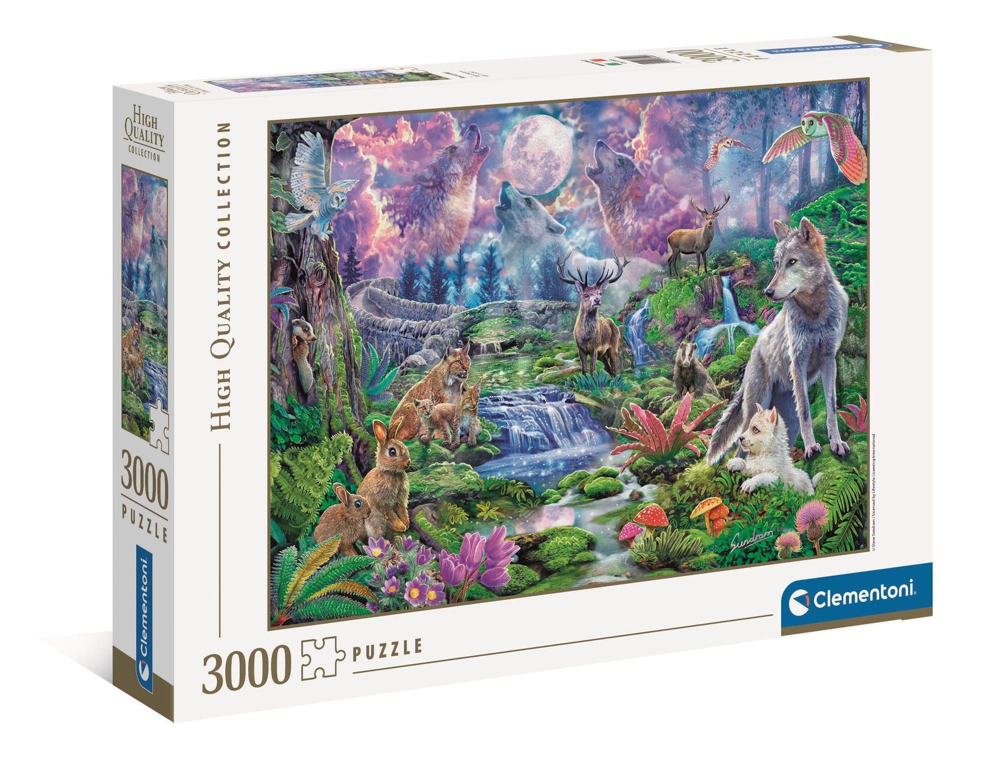 Clementoni 33549, Forest Animals In Moonlight Collection Puzzle For Adults And Children - 3000 Pieces, Ages 10 Years Plus Multi-Coloured