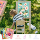 Goldentime Framed Paint By Numbers For Adults And Kids Ages 8-12 - Easy To Paint By Number For Beginners, Flower Canvas Painting