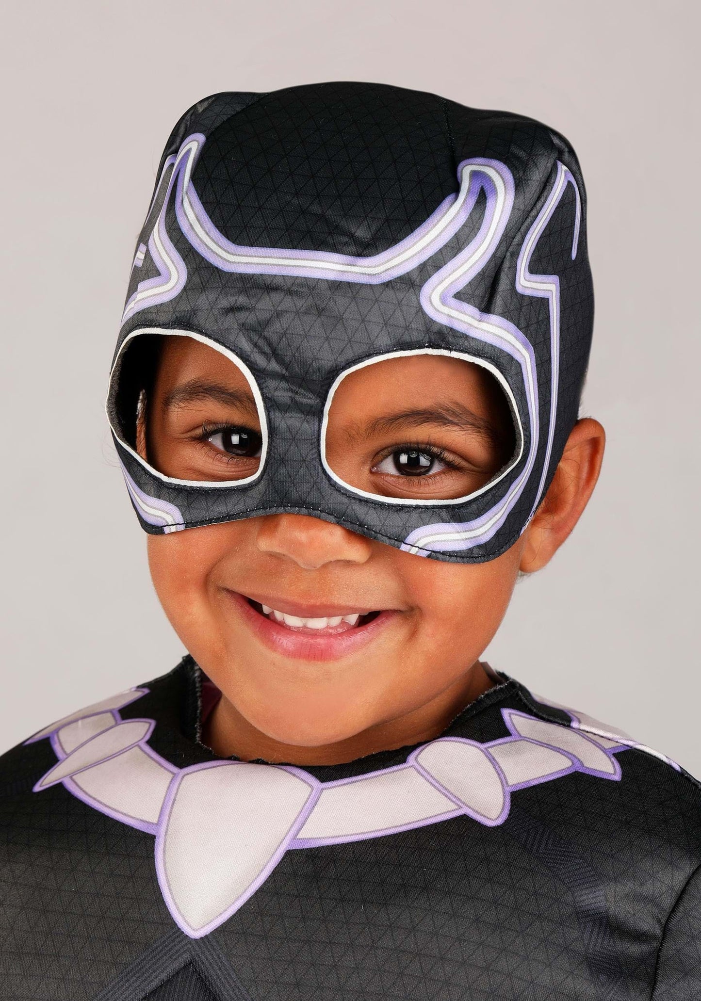 Marvel Black Panther Official Toddler Halloween Costume - enhanced Quality Padded Jumpsuit and Fabric Mask (3T-4T)