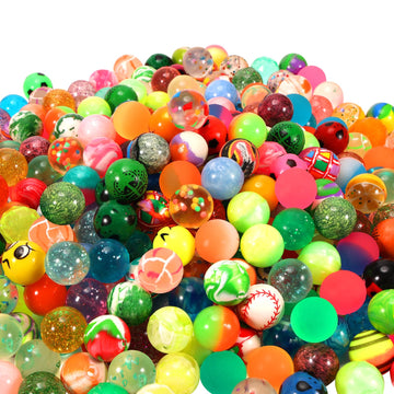 Pllieay 500 Pieces Bouncy Balls For Kids, 27Mm Mixed Color Bulk Balls Rubber Bouncy Balls For Kids Party Favors, Prizes, Birthdays Gift And Vending Machines (Style Random)