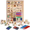 Honoson 38 Pcs Horses Stable Wooden Stamp Set Horses Stamp Wooden Rubber Steeds Crafts Gifts Spirit Ponies Toys with Stamps Mark