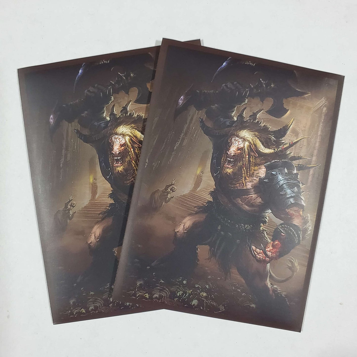 Fantasy North - Minathros - Terror Of The Labyrinth - 100 Smooth Matte Tcg Trading Card Sleeves - Fits Magic Mtg Commander Pokem