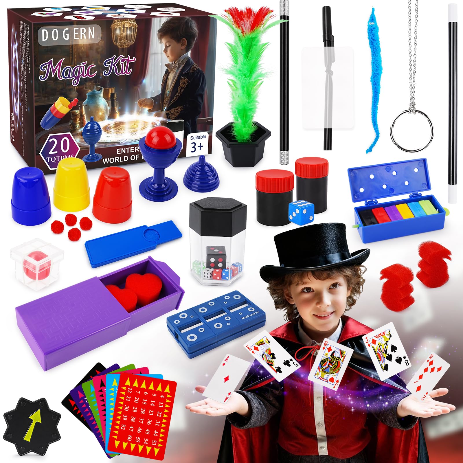 Dogern Magic Kit for Kids Magic Tricks Set Includes Magic Wand and