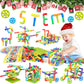Wishalife 175 Pieces Stem Building Blocks Set, Kids Tube Locks Construction Set With Baseplate, Preschool Educational Pipe Toy Gift For Toddler Aged 3+