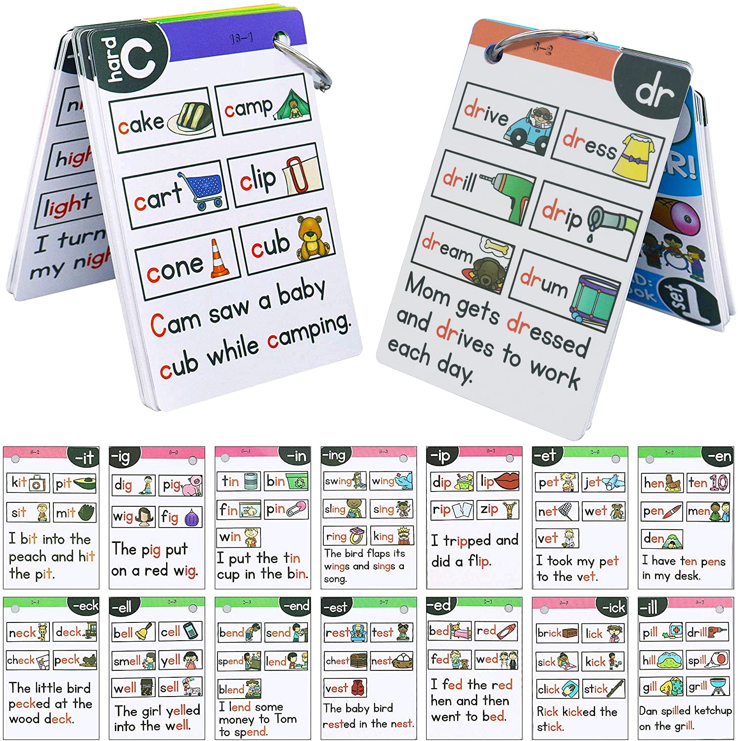 Phonics Flash Cards, 67 Pcs Sight Words Flash Cards Kindergarten
