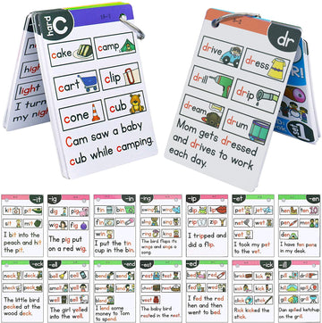 Phonics Flash Cards, 67 Pcs Sight Words Flash Cards Kindergarten, Phonics Games For Kids Age 4-8, Learn To Read In 15 Phonic Stages, Educational Learning Activities For Prek 1St 2Nd 3Rd Grade
