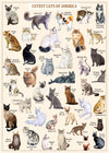 Cat Puzzles For Adults 1000 Pieces And Up,Vintage Kitty Puzzles For Adults, Animal Feline Jigsaw Puzzle Kittens