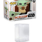 Pop! Star Wars: The Mandalorian - The Child With Cup [Grogu] Funko Vinyl Figure (Bundled With Compatible Box Protector Case), Multicolored, 3.75 Inches