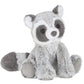 Bearington Ringo Plush Raccoon Stuffed Animal, 10.5 Inch, Soft Plush Material, Gray and Black