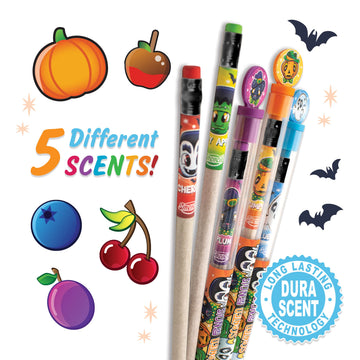Scentco Halloween Smencils (2 Pack) - Hb #2 Scented Pencils, 5 Count, Gifts For Kids, School Supplies, Classroom Rewards