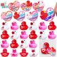 Amenon 28 Pack Valentines Rubber Ducks Valentines Gifts For Kids Toddlers Bath Squeeze Toys With Cards Classroom School Exchange Gifts Prizes Party Favor Birthday Goodie Bag Pool Bathtub Toys