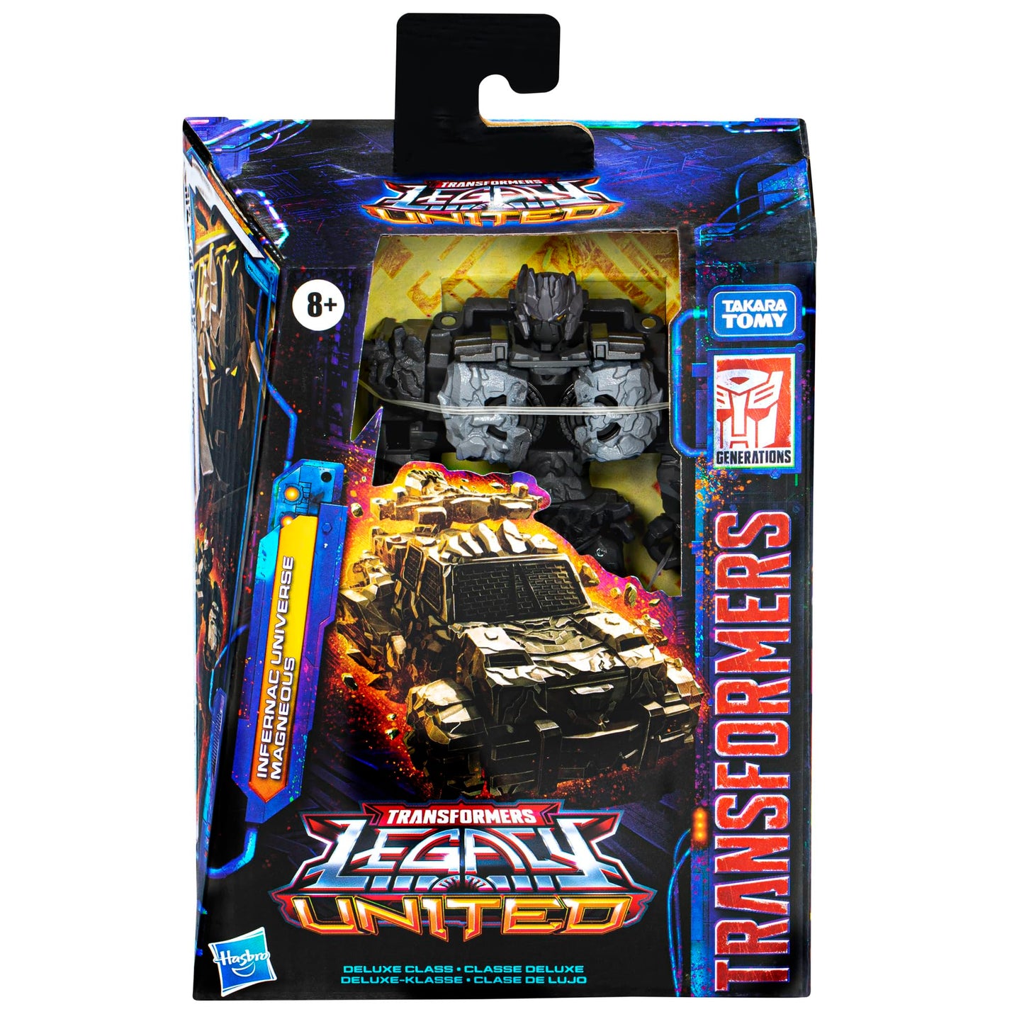 Transformers Legacy United Deluxe Class Infernac Magneous Action Figure, 5.5-Inch, Multicolor, Model F8526, Ages 8+
