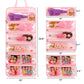 Jianya Dolls Storage Bag Toys Display Carrying Storage Organizer Clear View Compatible With All Surprise Dolls Small Toy, Rose P