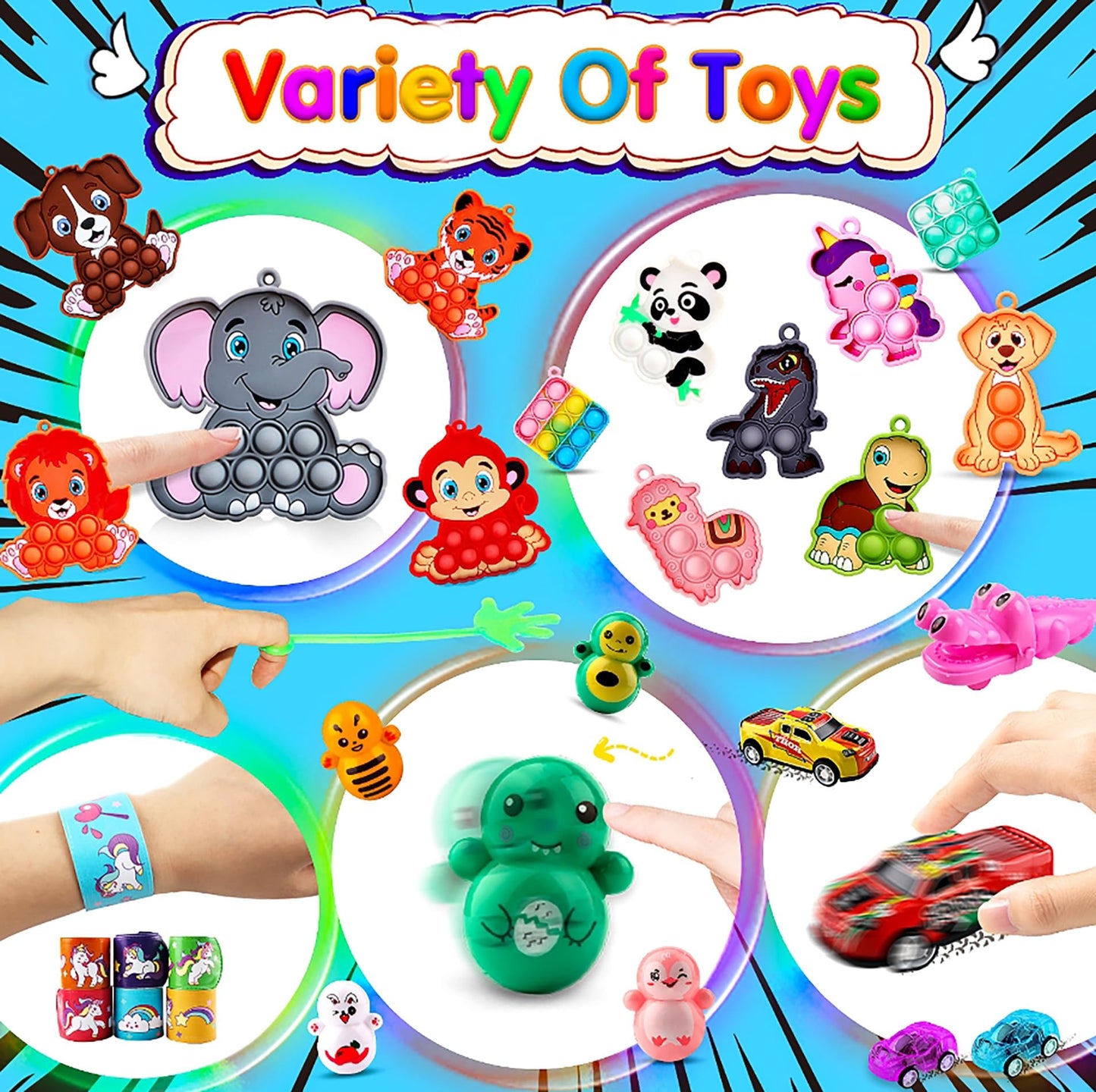 1000 Pcs Party Favors For Kids, Fidget Toys Bulk, Goodie Bags Stuffers For Kids, Birthday Gifts, Prize Treasure Box Toys For Cla