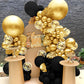 142 Pieces Black And Gold Balloon Garland Arch Kit Black And Gold Balloons Confetti Latex Balloons Black And Gold Party Decorati