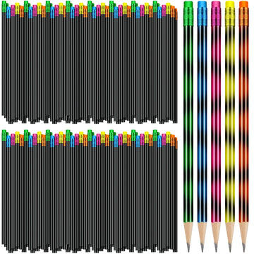 Outus 240 Pieces Color Changing Mood Pencil 2B Changing Fun Pencil Assorted Color Thermochromic Pencils with Eraser for Christma