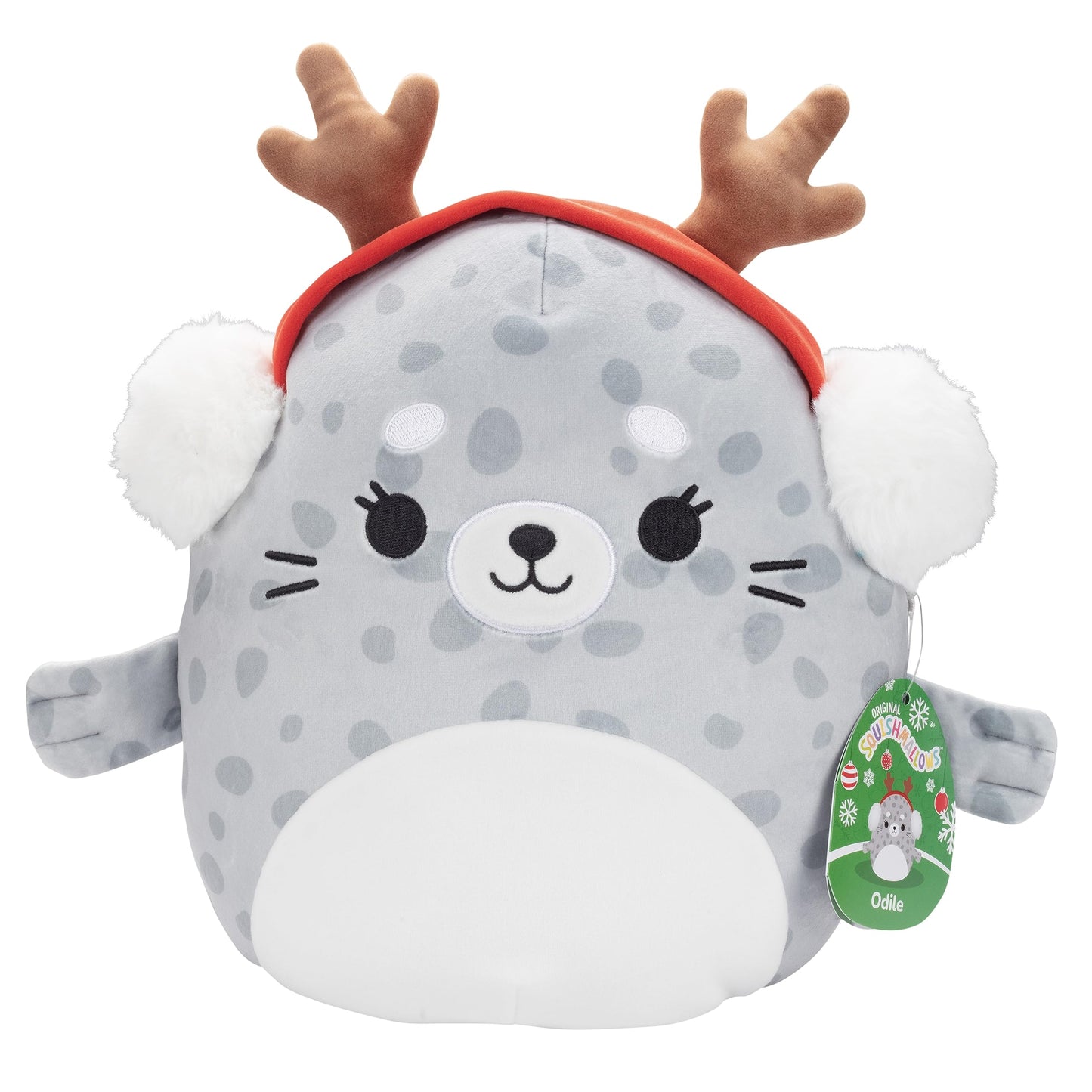 Squishmallows Original 10-Inch Odile The Seal - Official Jazwares Plush - Collectible Soft & Squishy Seal Stuffed Animal Toy - Add To Your Squad - Gift For Kids, Girls & Boys