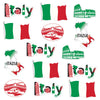 Beistle 53674 Italian Cut Outs 14 Piece Italy Decorations International Around The World Party Supplies, 12-16, Red/White/Green/