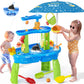 ?2025 Newest?Auto Water-Absorbing Water Table For Toddlers 1-3, 3-Tier Kids Water Table With Umbrella Splash Pond, Outdoor Toys