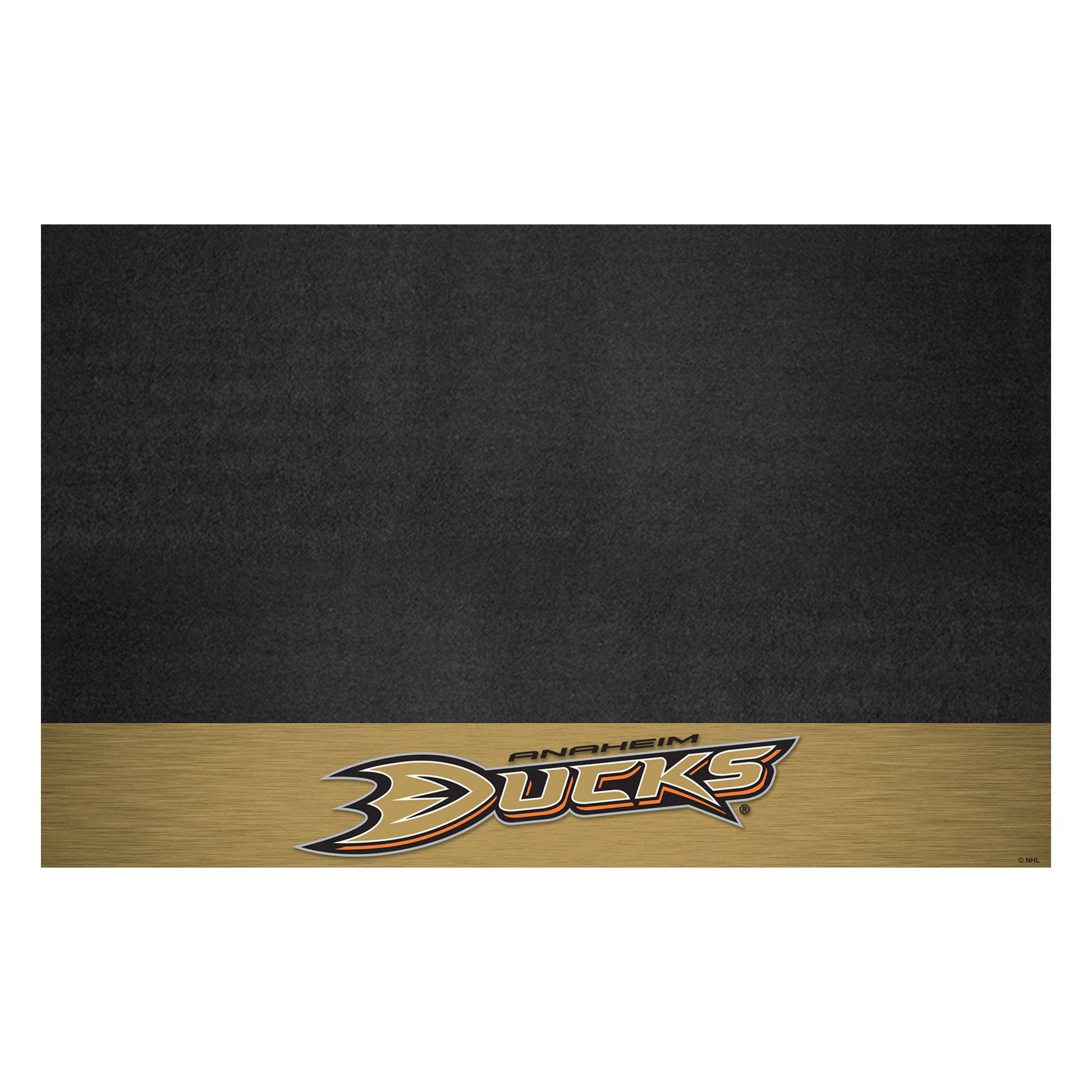 FANMATS 14225 Anaheim Ducks Vinyl Grill Mat - 26in. x 42in. - Deck Patio Protective Mat | Oil, flame, and UV resistant