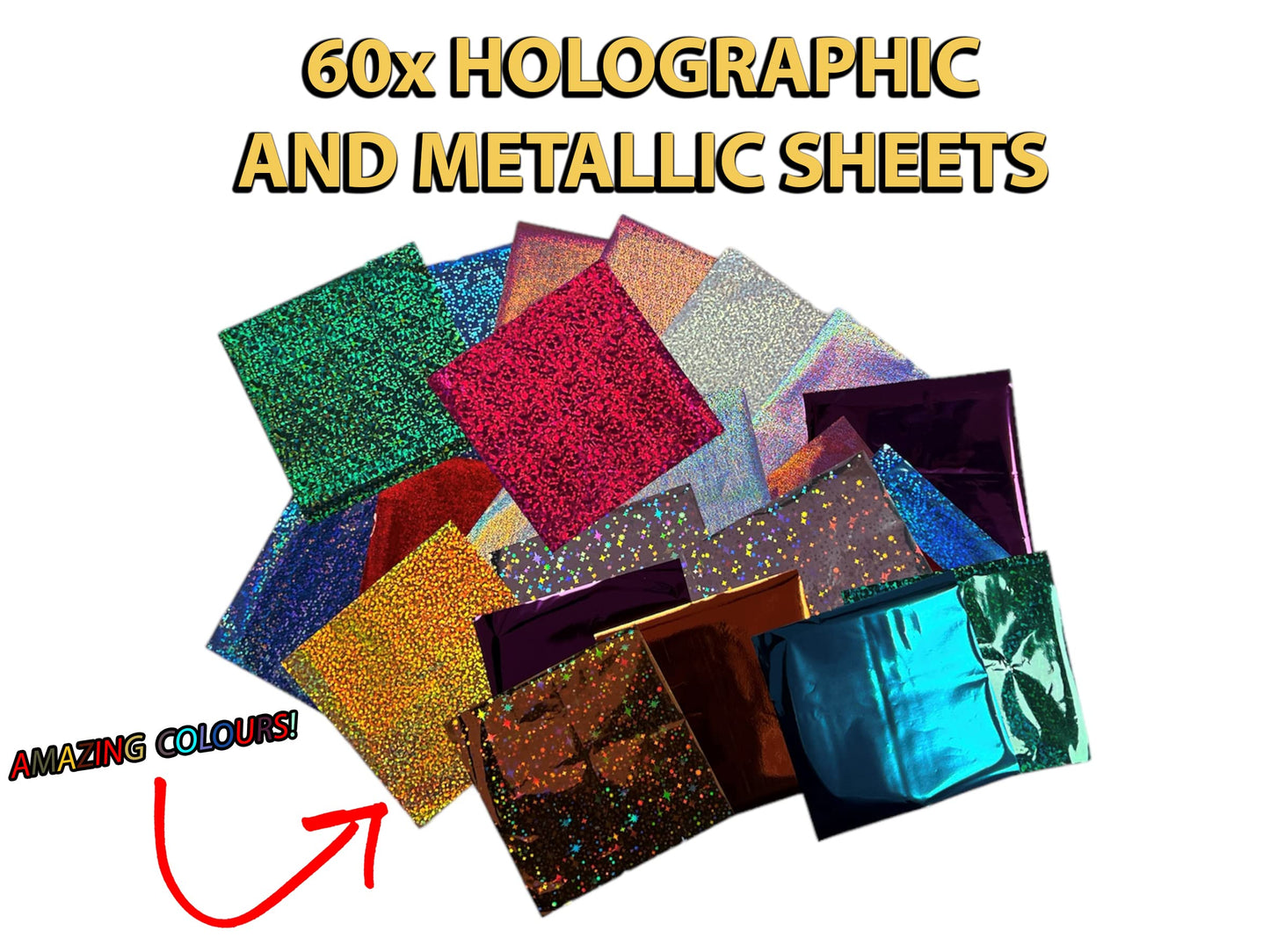 Marvins Magic - Magic Foil Rainbow Stickers - Foil, Metallic & Holographic Stickers - Magical Art Supplies - 150 Stickers & Mor