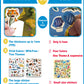 2Pack Reusable Sticker Books For Kids 2-4,Vehicle Cars & Animals 3D Jelly Stickers Activity Busy Book For Toddlers Boys Girls Ro