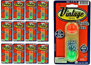 Ja-Ru Vintage Metal Jacks Game Set/Two Bouncy Balls. (12 Packs) Mini Jax Toy For Kids, Boys & Girls. Classic Family Retro Classics. Bulk Party Favors, Stocking Stuffers. 950-12S