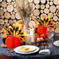 Fourluoo 6 Pcs Thanksgiving Table Centerpiece Decorations Paper Turkey Decor Thanksgiving Honeycomb Decorations 3D Paper Turkey