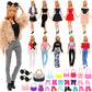 Doll Clothes And Accessories Doll Including 2 Chill Modern Suits 2 Tops 2 Pants Fashion Outfits 2 Chic Dresses 11 Handbag 10 Shoes 2 Glasses For 11.5 Inch Girl Dolls Fashion Dress Up Set