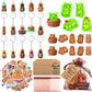 Nosiny 106 Pcs Capybara Gifts Christmas Cute Animal Set Include Capybara 3D Keychains, Luminous Resin Figures, Stickers Goodie B