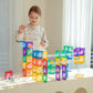 Megagontiles 120Pcs Premium Magnetic Tiles Marble Run|Magnet Tiles|Stem Authenticated|Magnetic Blocks|Magnetic Building Blocks|Magnets For Kids|Magnetic Tile Toy |Boys Girls Age 3 4 5 6 7 8