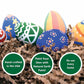 Natural Earth Paint Wooden Egg Kit - 6 Non-Toxic, Eco-Friendly Paints & Bamboo Brush - Easter Egg Decorating & Craft Set - Compo