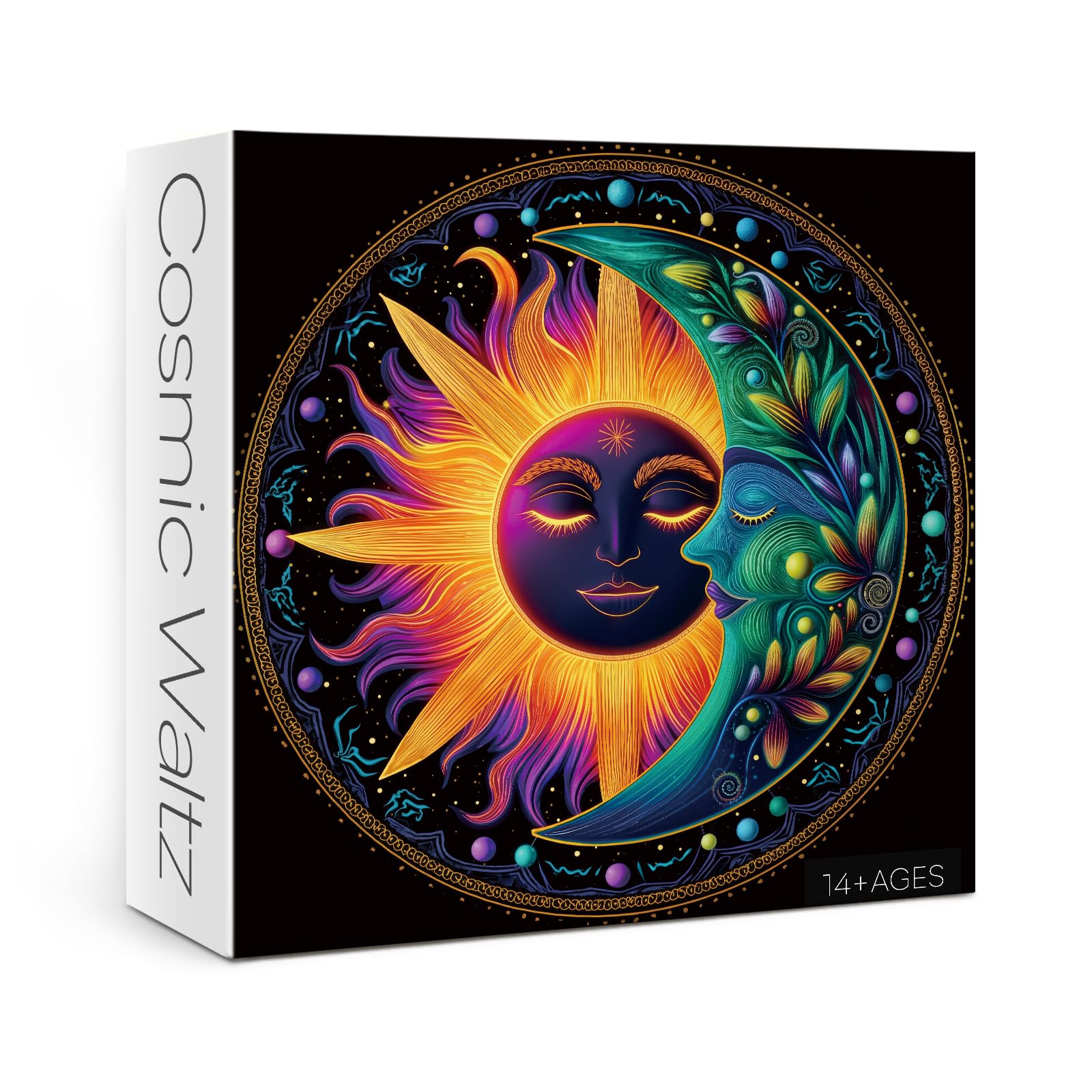 Colorful Solar Moon Puzzles for Adults 1000 Pieces Art, Beautiful Sun Planet Landscape Jigsaw Puzzles, Challenging Pretty Stars 
