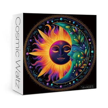 Colorful Solar Moon Puzzles for Adults 1000 Pieces Art, Beautiful Sun Planet Landscape Jigsaw Puzzles, Challenging Pretty Stars 