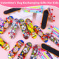 28 Pack Prefilled Valentines Cards For Kids Finger Skateboards Classroom Exchange Gifts For Student, Valentines Finger Sports Fo