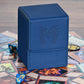 Uaono Card Deck Box For Yugioh Mtg Cards, 100+ Deck Case With 2 Dividers Fits Tcg Ccg, Pu Leather Card Storage Box Compatible With Collectible Trading Cards (Blue, Tormentor)