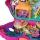 Polly Pocket Travel Toy, Flamingo Party Playset with 2 Micro Dolls & 26 Surprise Accessories, Animal Toy Compact