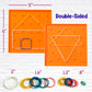 ZaxiDeel 6 Pack Double-Sided Geoboard - Educational Rubber Toy with 15 Pattern Cards, 5x5 Inch STEM Shape Puzzle for Kids