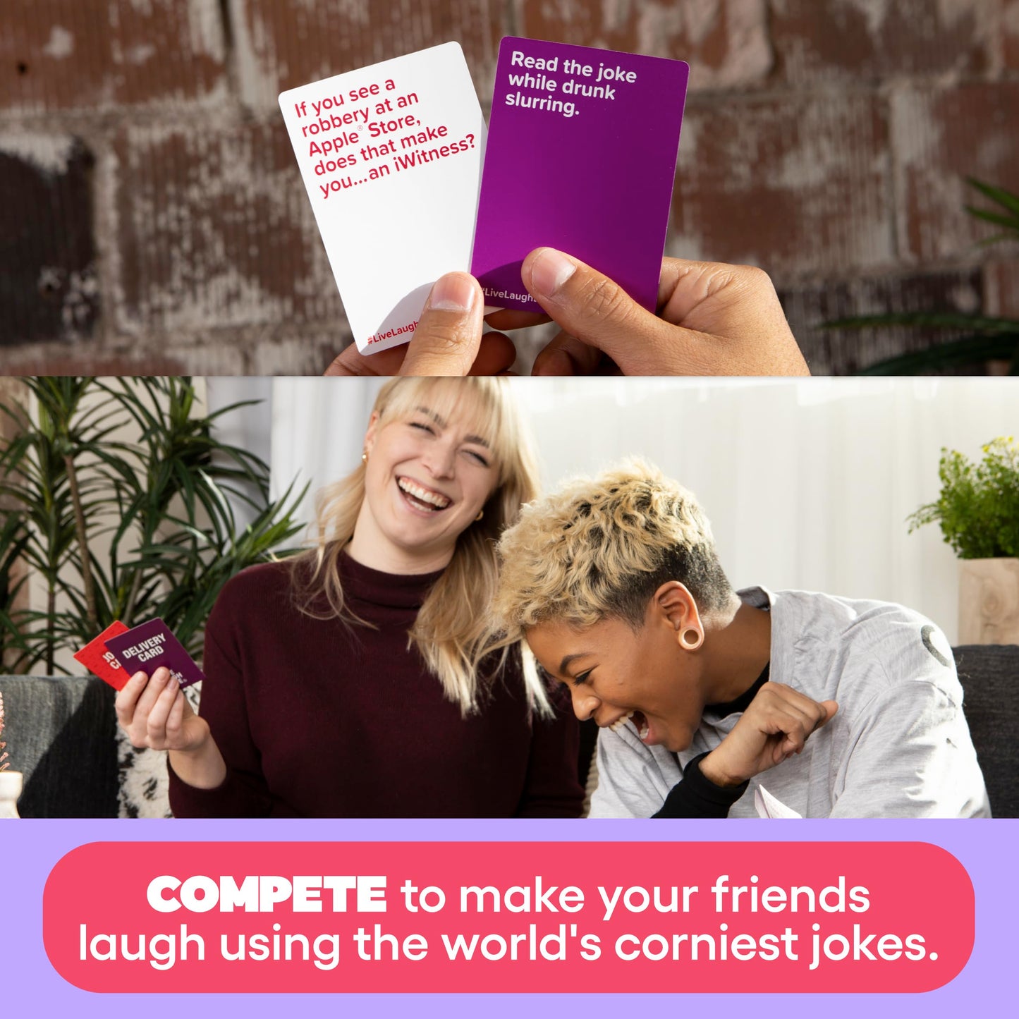 What Do You Meme? Live Laugh Lose - The Party Game Where You Compete To Make Corny Jokes Funny
