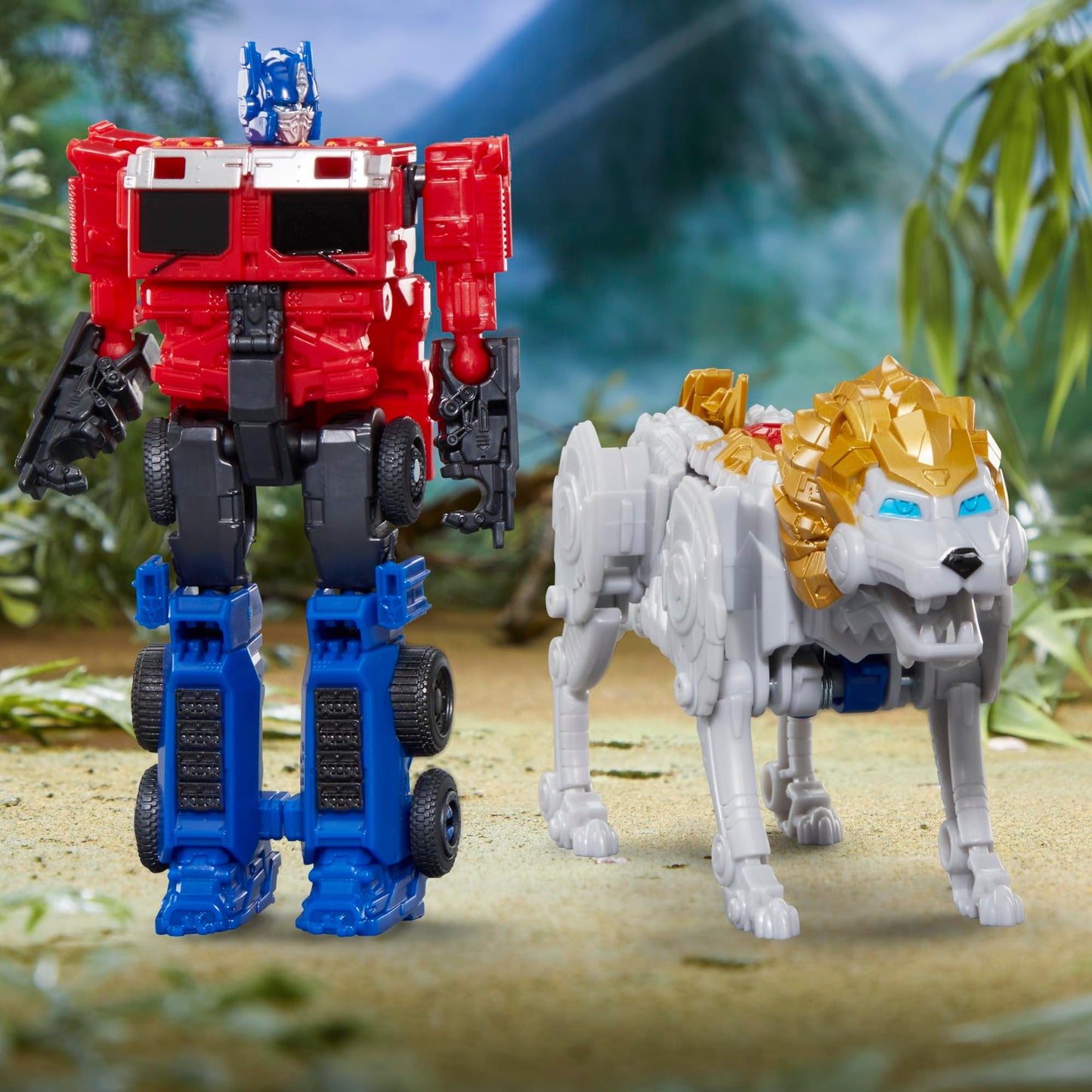 Transformers Beast Alliance 2-Pack Optimus Prime & Lionblade Toys, 5-inch, Multicolor, Ages 6 and Up, Model F4622