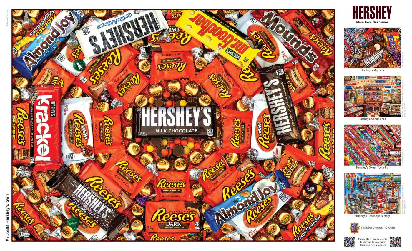 MasterPieces 1000 Piece Jigsaw Puzzle for mature-themeds  Family  Or Youth - Hershey's Swirl - 19.25x26.75