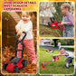 Arrowbash 4 Pcs Toy Gardening Tool Set for Kids Toy  Trimmer Chainsaw Hedge Trimmer Push Lawn Mower Battery Role Play Set Christmas Birthday Party Gift for Boys Girls