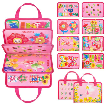 Kickduck Busy Board Montessori Toys For 3 4 Year Old Girls Birthday Gifts, Educational Activity Sensory Board Preschool Learning