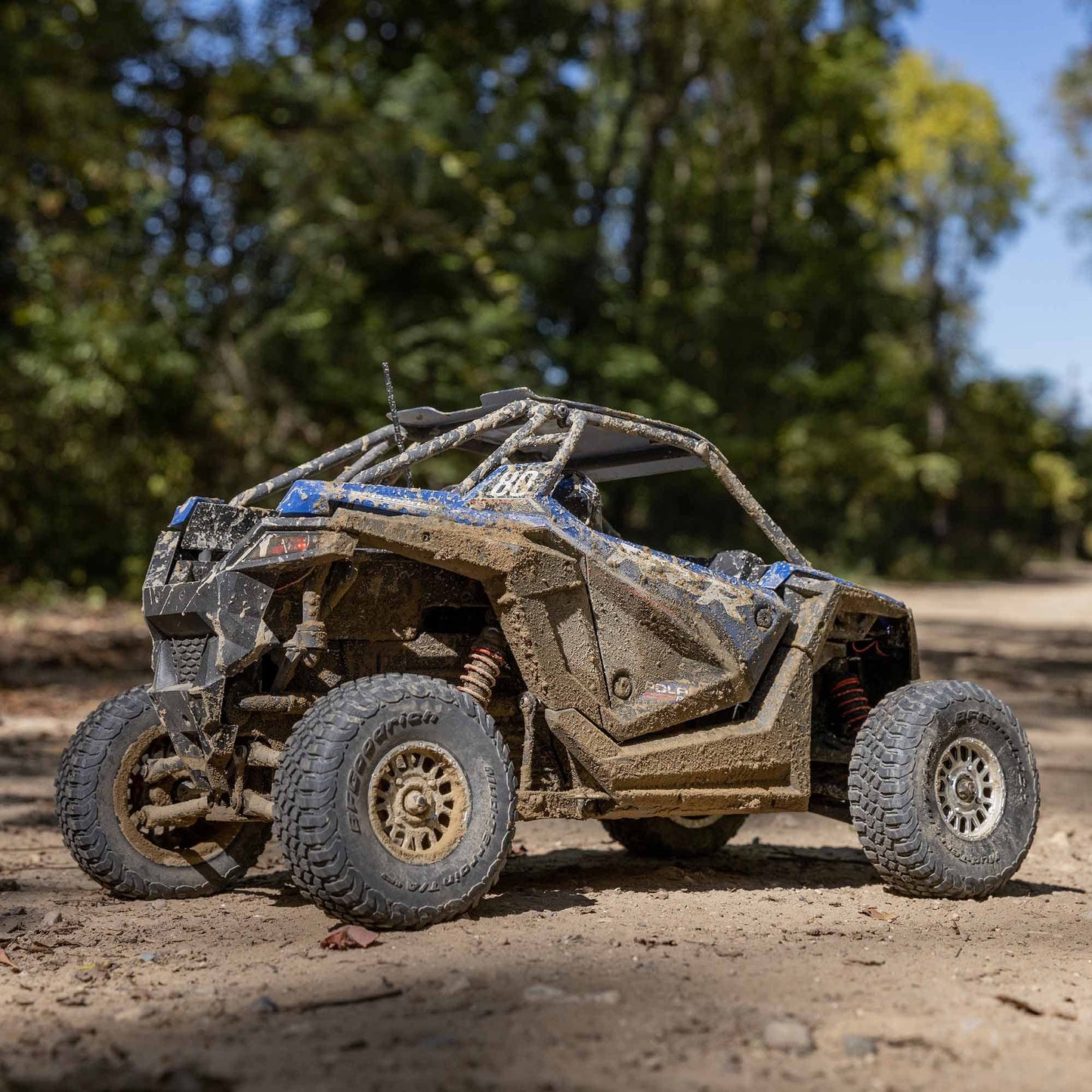 Losi RC Truck 1/10 RZR Rey Brushless 4WD Electric RTR - 24.9" Blue, Model LOS03029T1, Plastic Construction