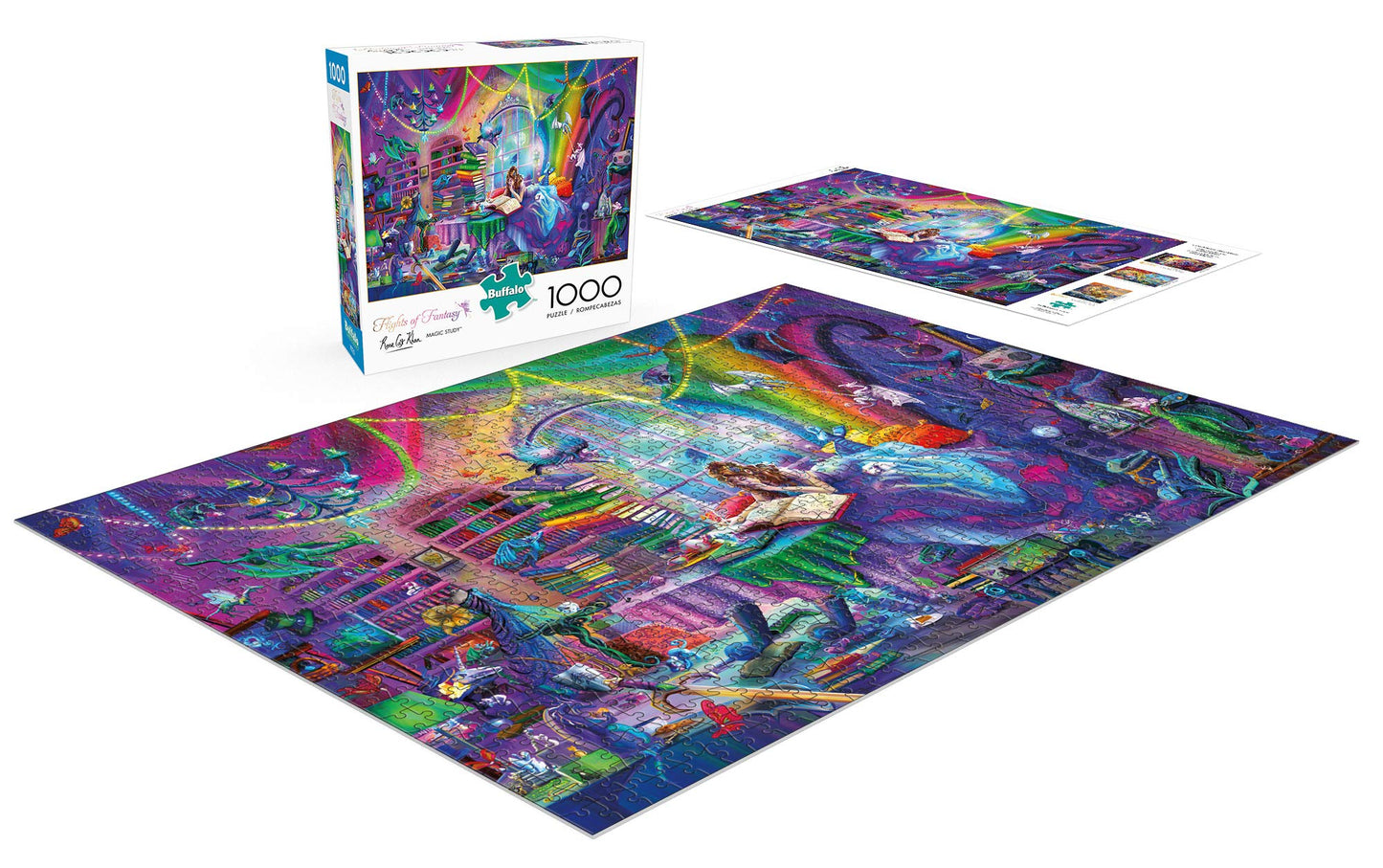 Buffalo Games 1000 Piece Jigsaw Puzzle - Flights of Fantasy - Magic Study - Large - Multicolor - Model 12112 - Paper Material