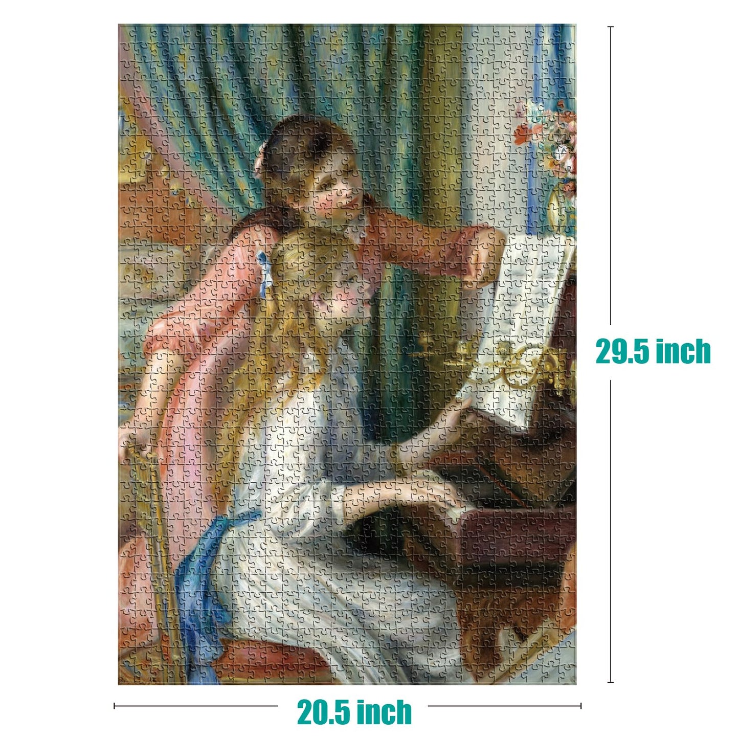 ANTELOPE 1000 Piece Jigsaw Puzzle - Two Young Girls at The Piano by Renoir, High Resolution, Matte Finish