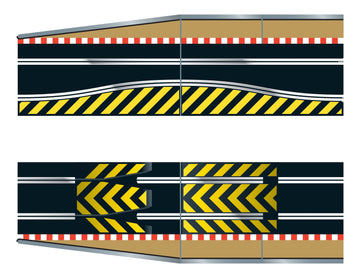Scalextric C8511 Track Extension Pack - 1X Leap (Ramp Up And Ramp Down) 2 Straight 2 Side Swipes Borders Barriers