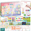 32 Themes Preschool Busy Book For Toddlers, Montessori Learning Toys For Kid 3-5, Preschool Learning Activities Sticker Coloring