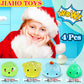 4 Pcs Jumbo Glitter Mochi Squishy Toys For Kids Party Favors, Kawaii Squishies, Sea Animals Sensory Toys For Classroom Prizes, E