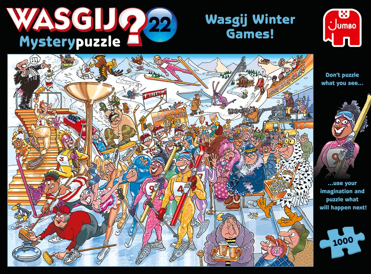 Jumbo, Wasgij, Mystery 22 - Wasgij Winter Games!, Unique Collectable Jigsaw Puzzle For Adults, 1,000 Piece